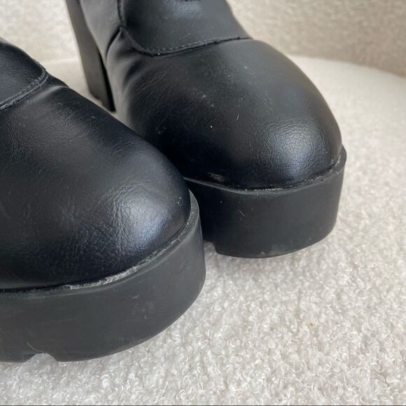 Rouge Helium Black Platform Boots 10 40 - Picture 8 of 8